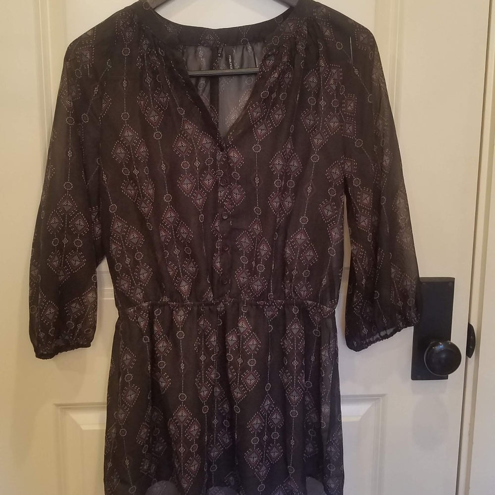 Maurices printed sheer tunic